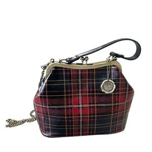 PATRICIA NASH Laureana Tartan Frame Bag with Metal Chain Strap